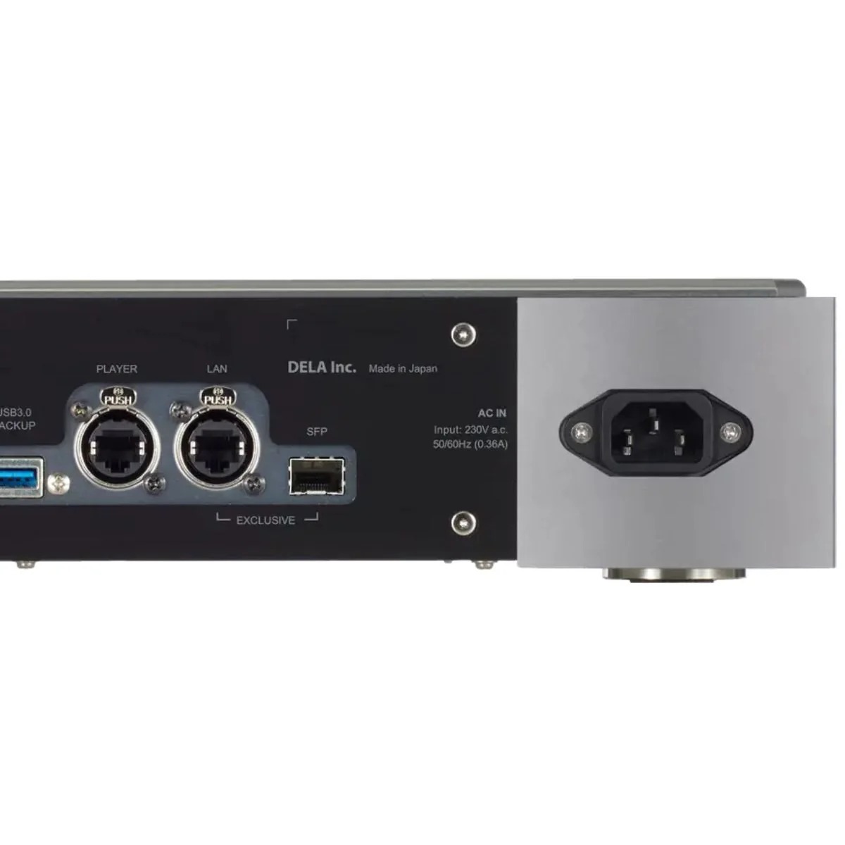 DELA N1 MUSIC LIBRARY 5 dela n1 music library server silver rear zoom right