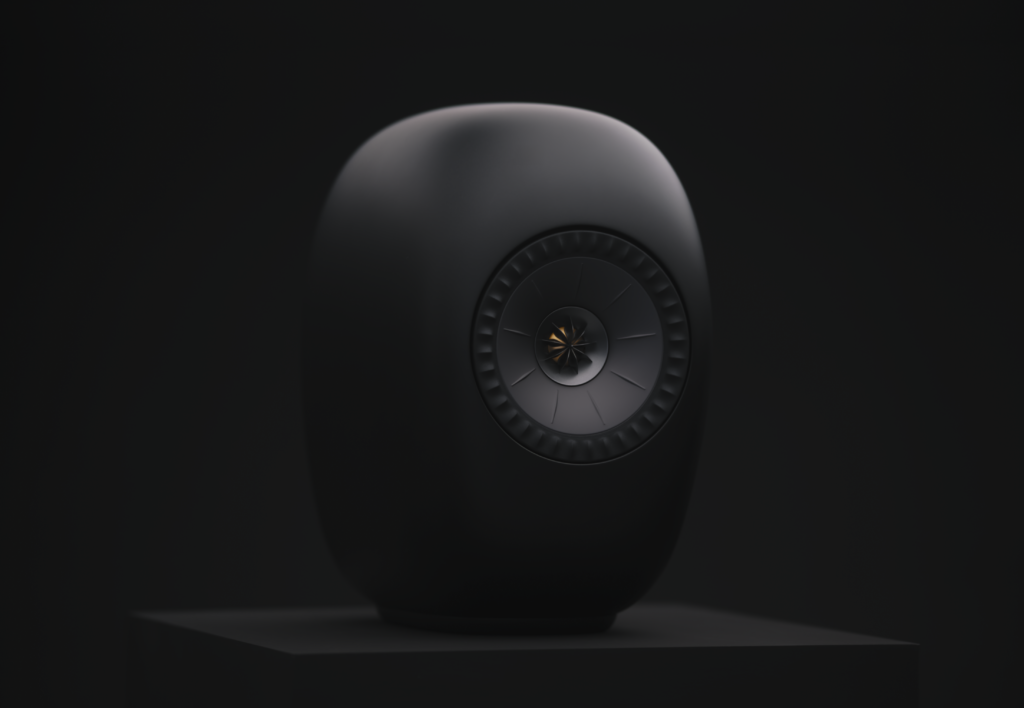 26 KEF LS LUXE Ecplise Black perspective