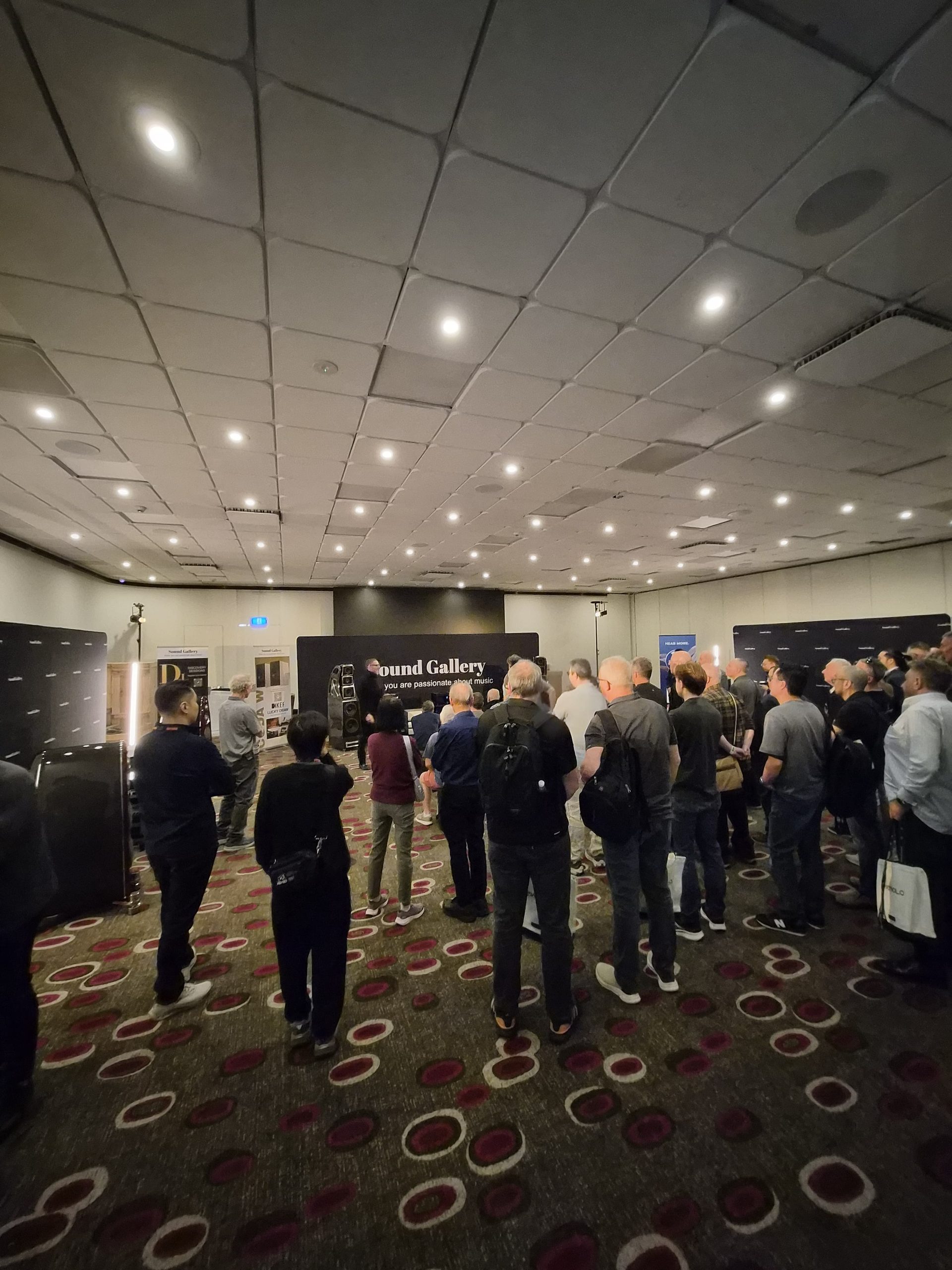 Another Year Wrapped at Stereonet Hifi Melbourne Show 2026 1 Attendees listening to Rune Skov from Gryphon Audio
